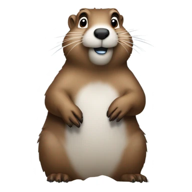 Groundhog predicting weather sticker