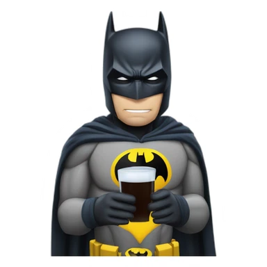 Batman drinking drips sticker