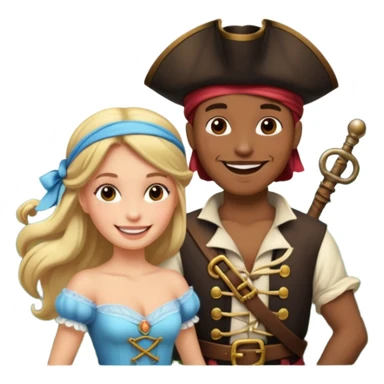 pirate and parپرنسس sticker