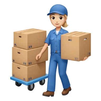 Box Carrier + dolly, Apartment Movers. sticker