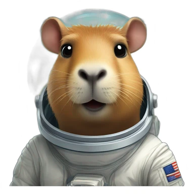 Capybara astronaute sticker