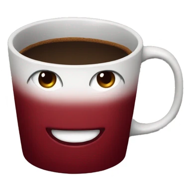 Dark red velvet coffee mug sticker