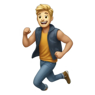 Hyperactive guy sticker