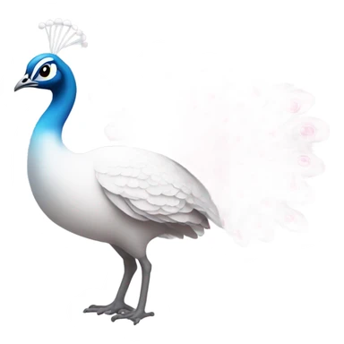 a white and light pink peacock sticker