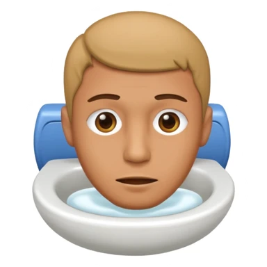 A head in a toilet male sticker