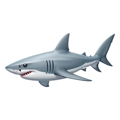 a shark with a nike sneaker sticker