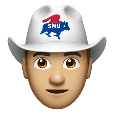 Jason Lovelady with a SMU hat sticker