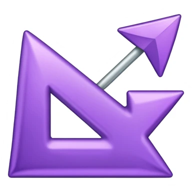 seta para direita roxa sticker