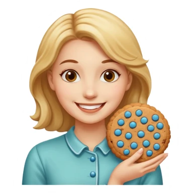 Woman with cookies sticker