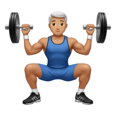 male goblet squat in gym sticker