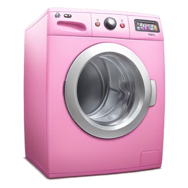 PINK WASHING MACHINE WITH CAR RACING STICKERS ON IT sticker