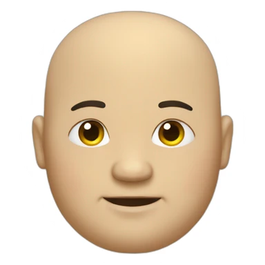 bald fat man sticker