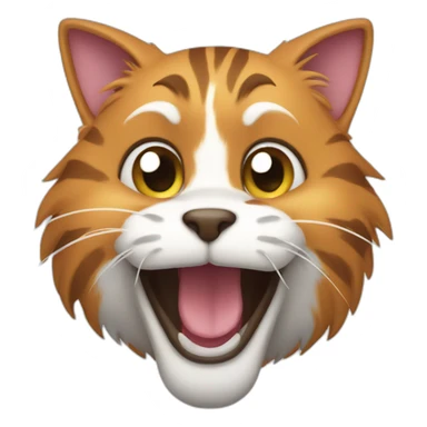 Goofy cat sticker