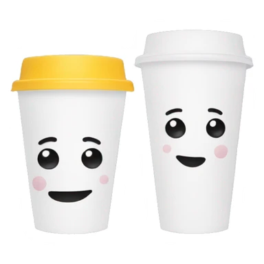 two styrofoam cups sticker