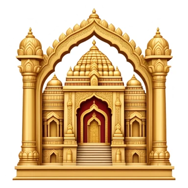 Tirupati Balaji Temple Landmark Emoji – Showcasing the temple’s golden entrance and intricate carvings. sticker
