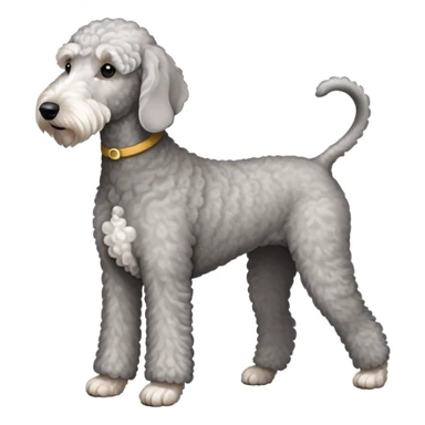 Full body photo of Bedlington Terrier sticker