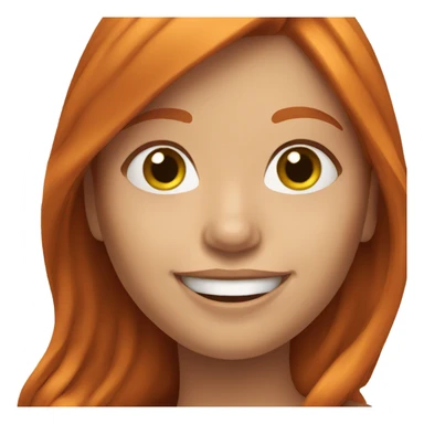 smiling girl with ginger hair sticker