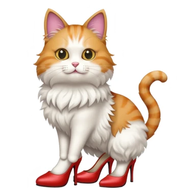 cat wearing heels  sticker