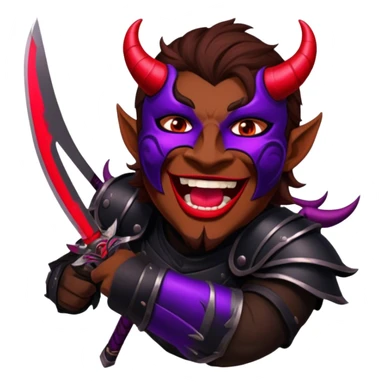 Demon-Horned Warrior sticker