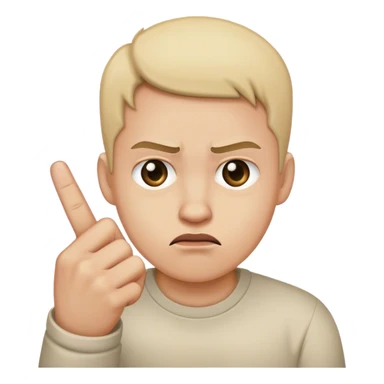 Annoyed middle finger sticker