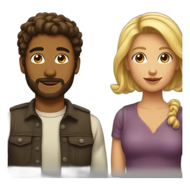 Femme et homme cole sticker