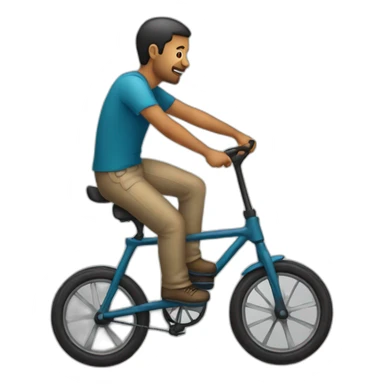 male with unicycle sticker