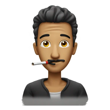 The guy smokes a hookah sticker