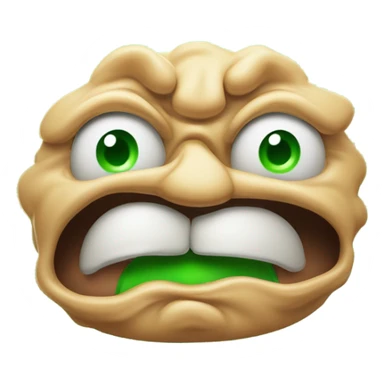 stinky throwing up face  sticker