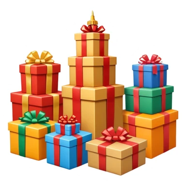 Empire State Building covered with packages sticker