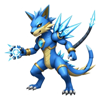 WereGarurumon-Electrike-Zeraora-fusion (full body) sticker