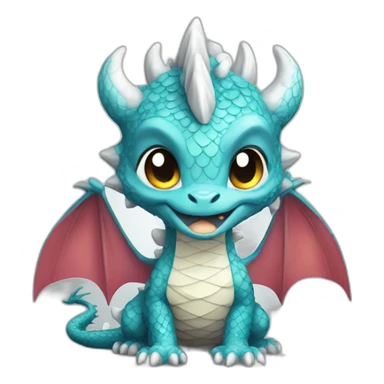 dragon cute Sicily diamond sticker