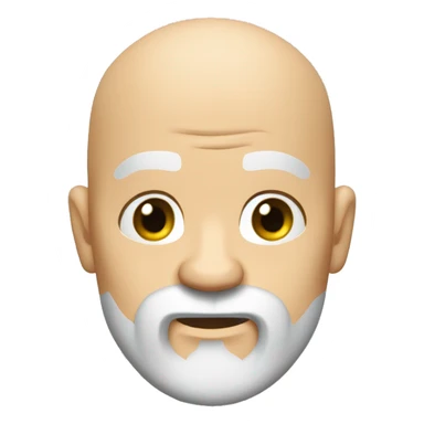 White kick-boxer bald head big beard  sticker