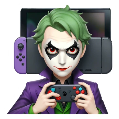 Persona 5 joker playing on The Nintendo switch sticker