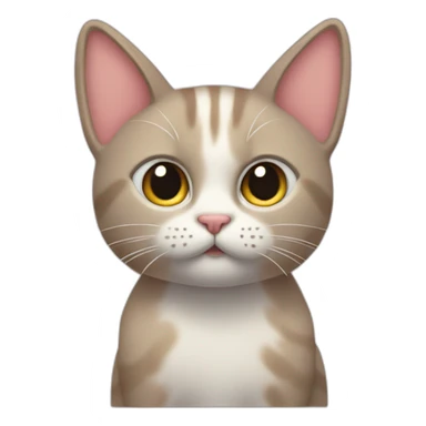 Gato tierno con un pastel sticker