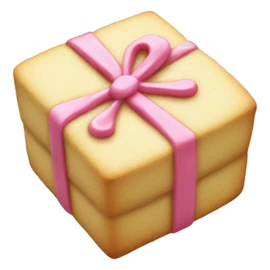 A sugar cookie shaped like a gift  sticker