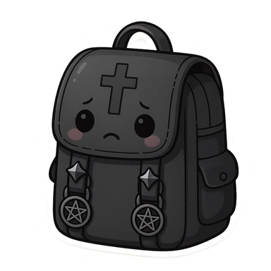 Goth black object sticker