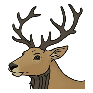 Stag profile right sticker