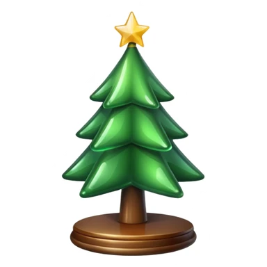 Christmas tree in the shape of glass  sticker