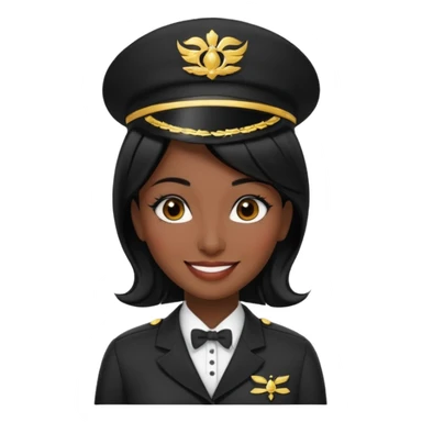 Lady hotel butler with green uniform black hair and just a lite bit brown skin and Arabic face with our hat please remove the green hat a little bit dark skin and tigh hair  sticker