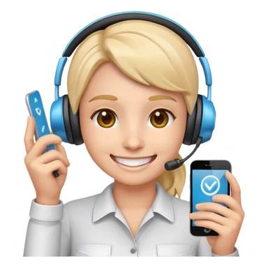 create emoji of verification phone call succesuful sticker