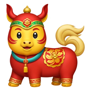 an emoji of chinese new year: 馬年大吉, 身體健康, 主恩滿溢 sticker