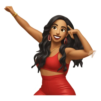 Anitta red cropped dancing to São Paulo  sticker