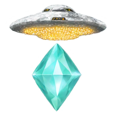 UFO made out of diamonds  sticker