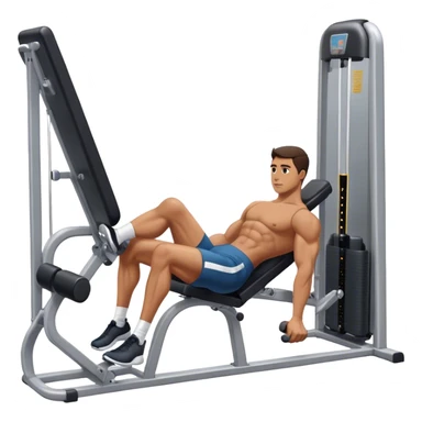 guy leg-extension machine gym sticker