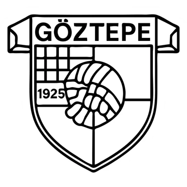 Göztepe, simple icon style, clean lines, minimal detail sticker