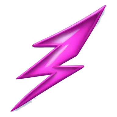 fuchsia and ice blue lightning sticker
