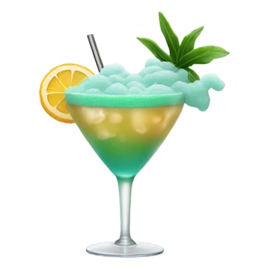 cocktail with sea foam sticker