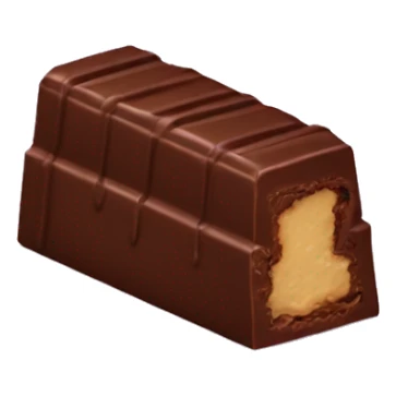 Chocolate bar with a little bite on its left  sticker