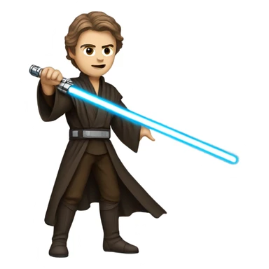 Anakin Skywalker holding lightsaber sticker