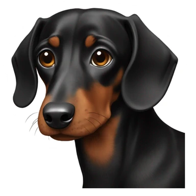black and brown dachshund sticker